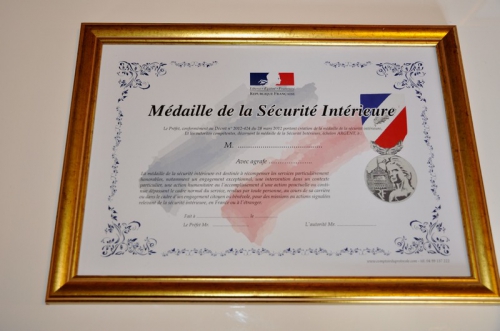 DIPLOME SECURITE INTERIEURE - CADRE 20X30CM 2