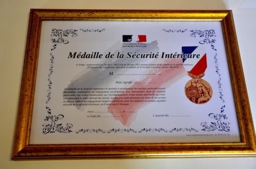 DIPLOME SECURITE INTERIEURE - CADRE 20X30CM 2