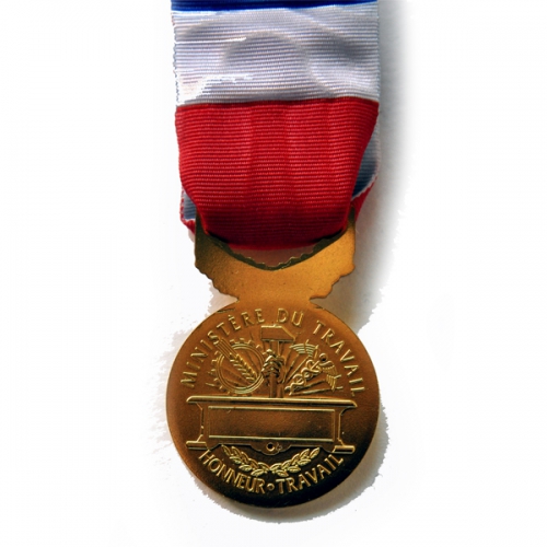 MEDAILLE DU TRAVAIL 35 ANS - qualité bronze doré 3